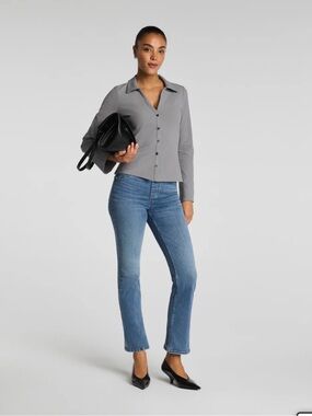 SPANX Flare Pull-On Denim Jeans Medium